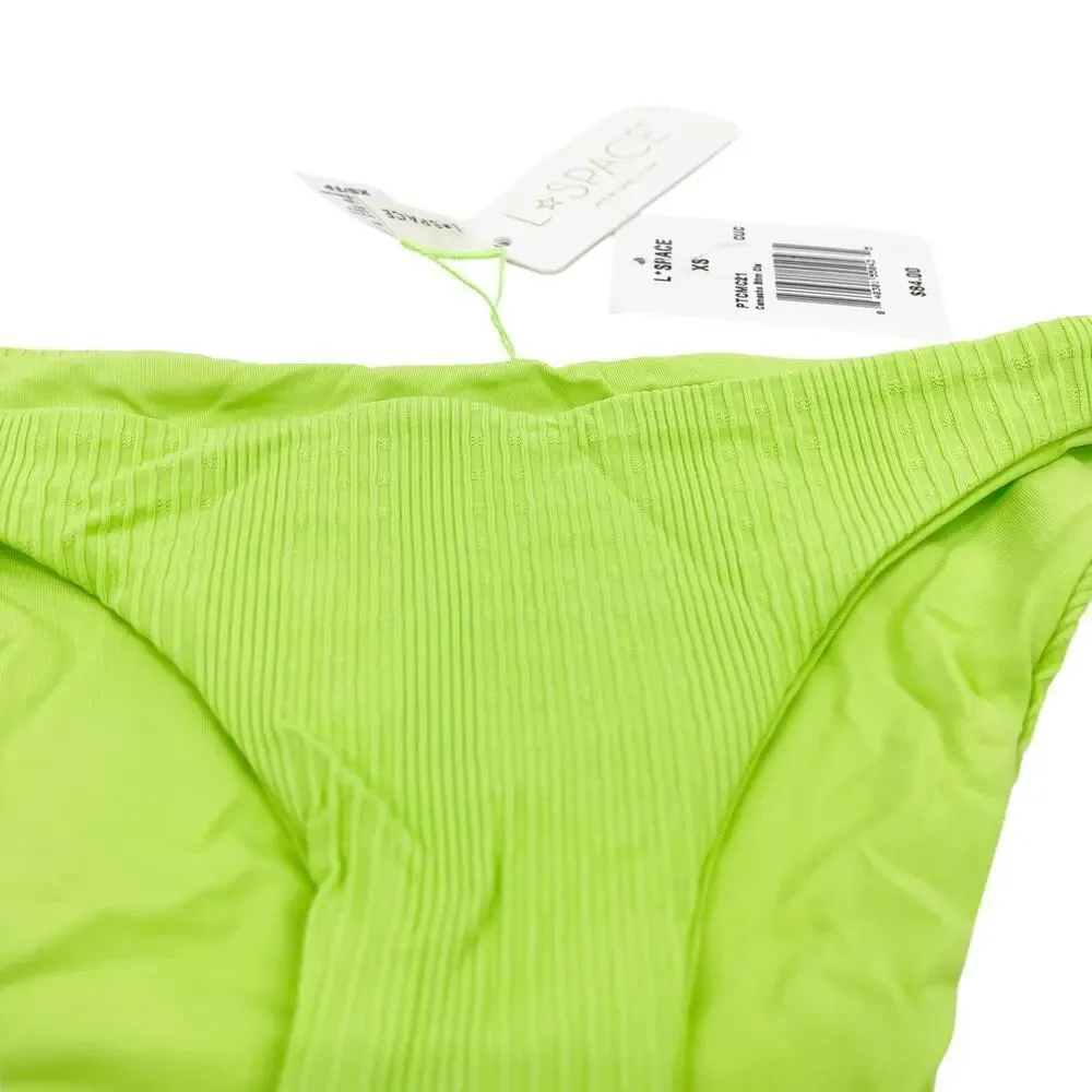 L*Space The Camacho Bikini Bottoms Low Rise Cucumber Green Size XS NEW with tags